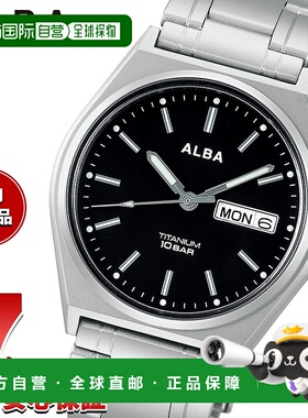 日本直邮精工Alba标准SEIKO ALBA男士钛金属手表AEFJ411