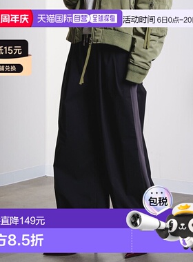 日本直邮ROSE BUD女士侧线设计尼龙休闲裤 202261031007阔腿裤