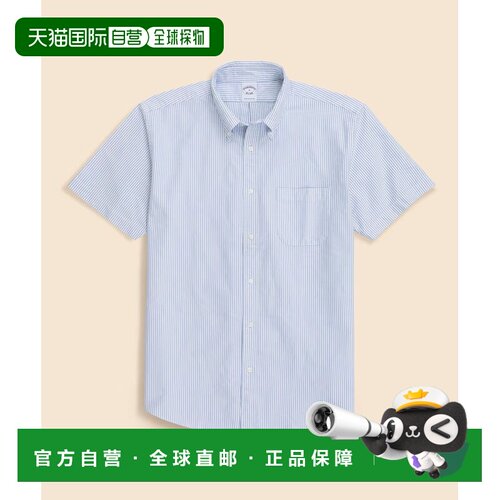 日本直邮BROOKS BROTHERS 男装 牛津纺糖果条纹短袖周五衬衫 P263
