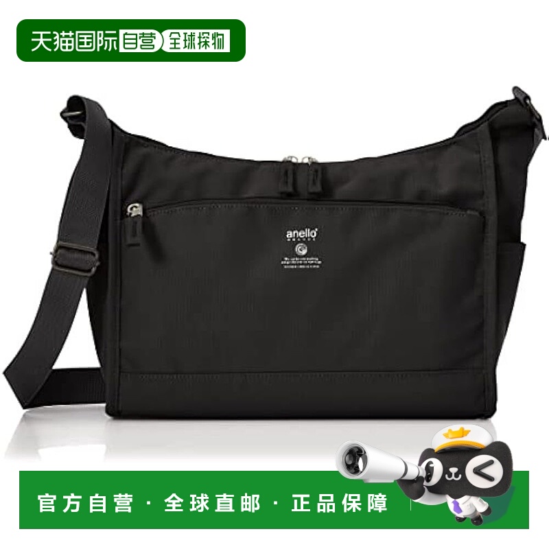 【日本直邮】Anello阿耐洛 单肩包 轻质 防水 大容量收纳 黑色