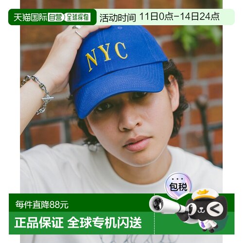 1h可退 日本直邮RAGEBLUE 男士 NYC Logo 彩色刺绣潮流棒球帽 497