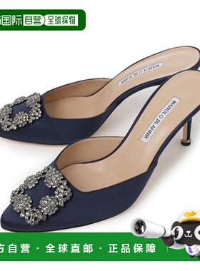日本直邮Manolo Blahnik 穆勒鞋 蓝色 女士hangisimu fmc 9xx0726