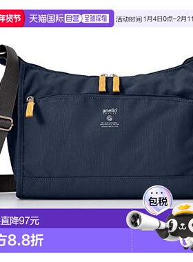 【日本直邮】Anello阿耐洛 女款单肩尼龙材质斜挎包 藏蓝 GTM0172