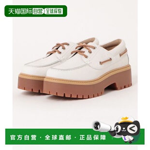 Shoe 日本直邮Timberland Boat Street 女士厚底真皮坡跟三 Stone