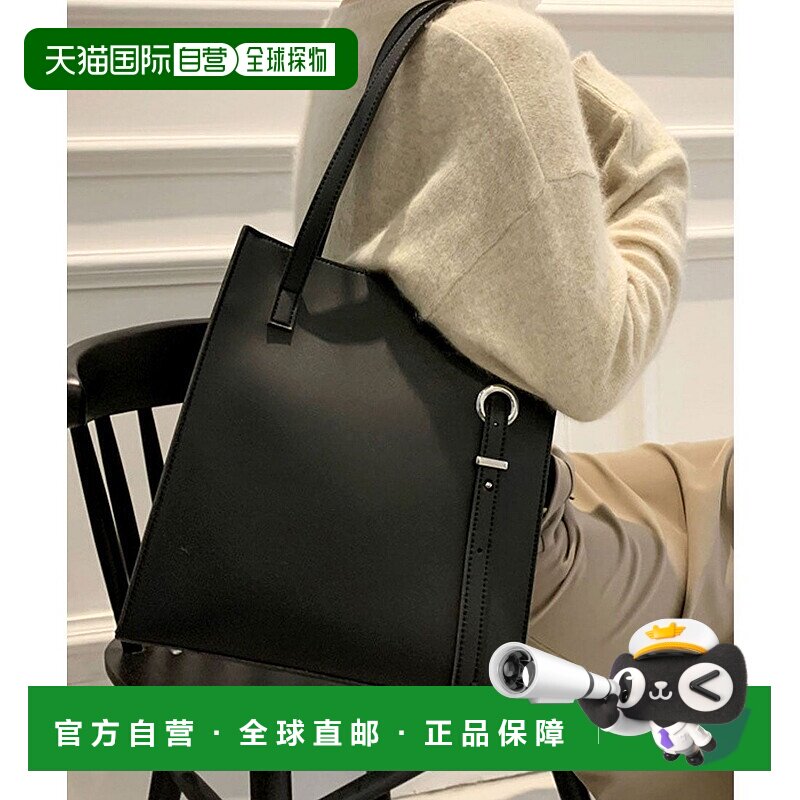 日本直邮florge 不对称肩带纵型皮革触感托特包/办公包 [FL8218AW