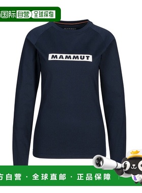 日潮跑腿MAMMUT Fierce Elephant QD 徽标印花长袖 T 恤 AF 女式