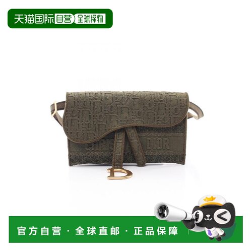 日本直邮中古二奢Dior迪奥女包B级9新Oblique Saddle老花马鞍包斜