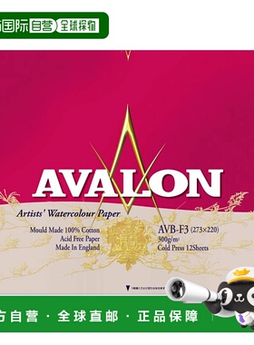 日本直邮荷尔拜因 阿瓦隆水彩纸 块状 AVB-F3 (271002) 12张装订