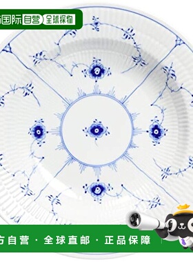 【日本直邮】ROYAL COPENHAGEN  蓝花纹深盘 1017195 白色 21cm