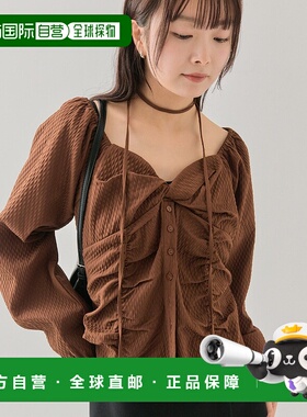 1h可退 日本直邮mystic 女装 长袖波芙设计绑带上衣 MYZ1052204A0