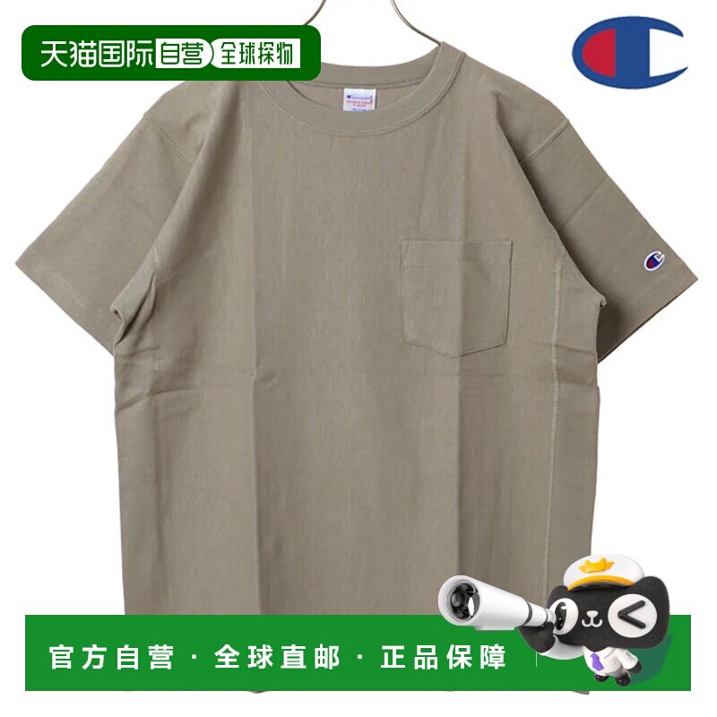 日本直邮Champion REVERSE WEAVE 短袖口袋T恤 灰 商家编号C3-Z31