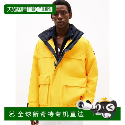 日本直邮Tommy Hilfiger 连帽防泼水宽松夹克外套 男款 黄色ZGY