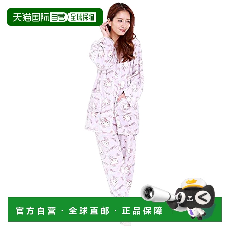 【日本直邮】Sazac长袖家居服睡衣2件套粉色HelloKitty M码套装