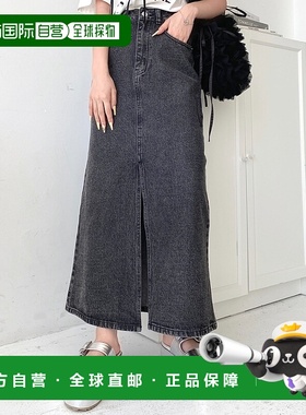 日本直邮moment+ 女士前开叉牛仔裙 mt04049时尚潮流穿搭 高级感