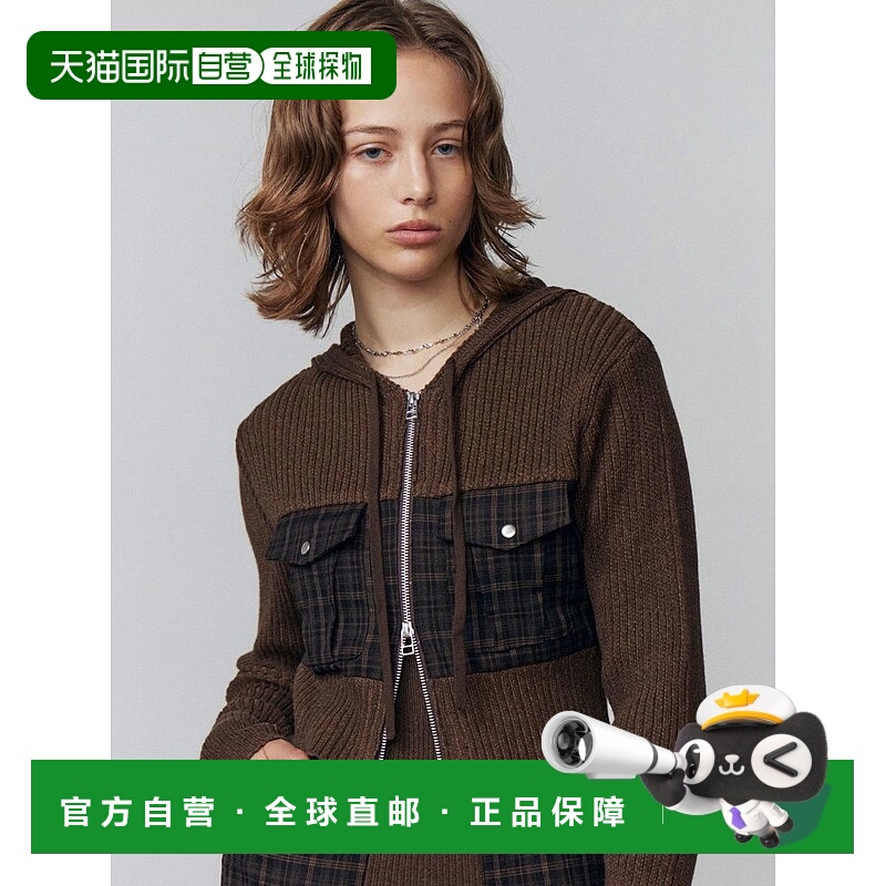 1h可退 日本直邮EMODA 女装拼接口袋针织开衫 0425526016