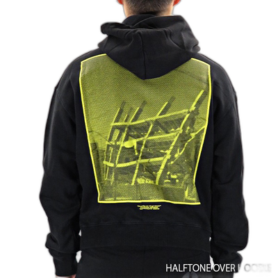 日本直邮 灰白色 HALFTONE OVER HOODIE 男士连帽衫运动衫 OMBB03