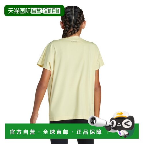 日本直邮Adidas/阿迪达斯T恤Logo标志短袖套头儿童款 JC7447速干