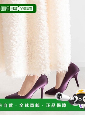 日本直邮RANDA 尖头皮跟高跟鞋 RA041BW14952 黑色一脚蹬