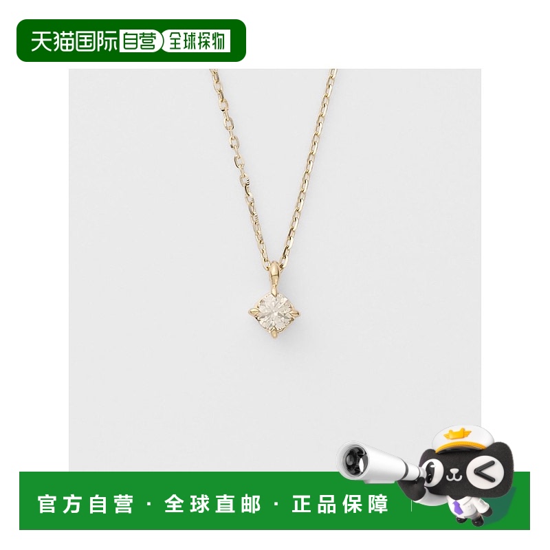 日本直邮日潮 agete 阿卡朵 K10钻石项链（0.07ct）简约