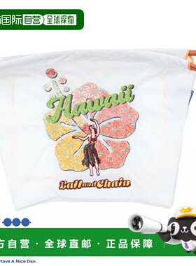 日本直邮Ball&Chain Pouch 环保袋夏威夷风格白色购物袋刺绣Ball&