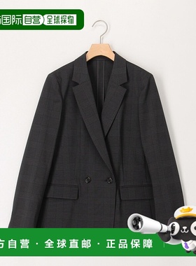 1h可退 日本直邮MICO COULIER 女士速干格纹双排扣西装外套 50818