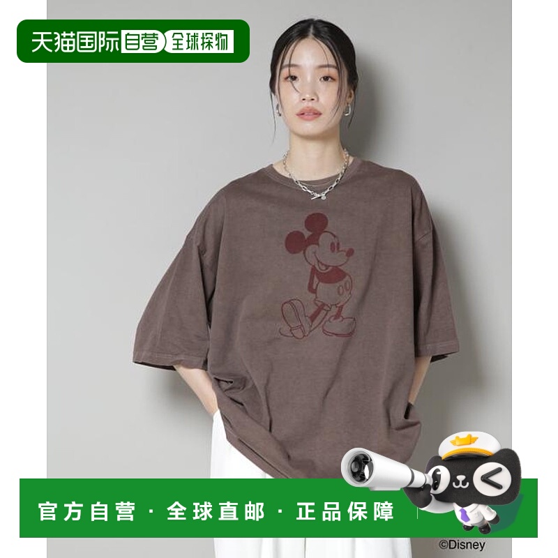 1h可退 日本直邮NANO universe GOOD ROCK SPEED/米老鼠/棕色T恤