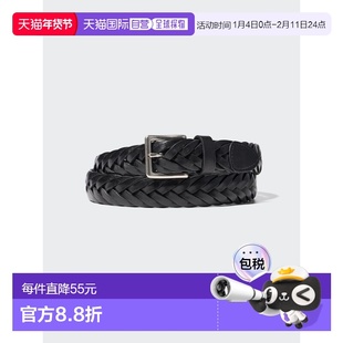 日潮跑腿UNIQLO优衣库 皮革网带 09 BLACK MEN M 腰带皮带478297
