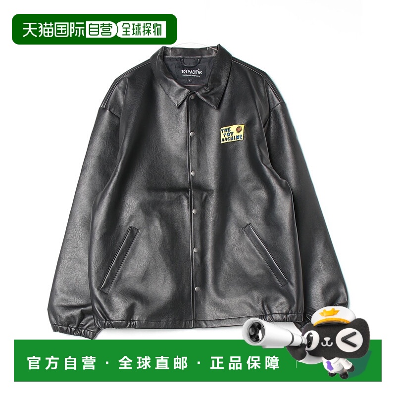 1h可退 日本直邮TOY MACHINE 男女同款 印花合成皮革教练夹克 MTM