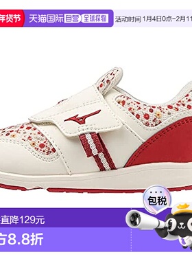 【日本直邮】Mizuno美津浓 男女运动童鞋 本白红 15.5cm C1GD2232