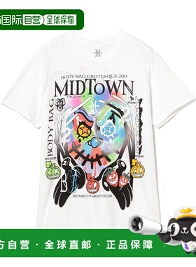 1h可退 日本直邮BEAMS T男女同款纽约中城JOKER图案纯棉T恤 75081