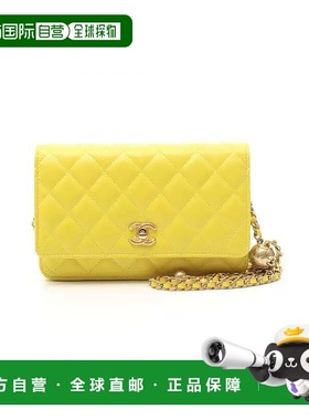 日本直邮中古Chanel香奈儿女包B级9新Matelasse WOC菱格羊皮斜挎
