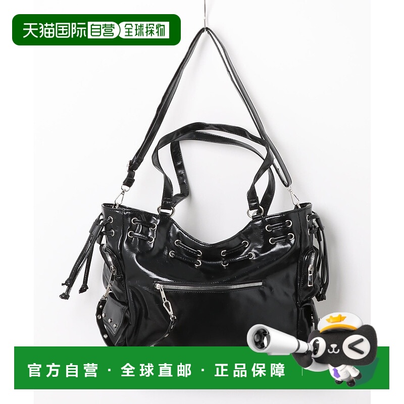 1h可退 日本直邮VEILA 女装 仿皮大容量托特包 镂空系带设计 vla6