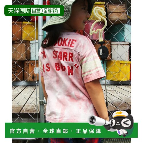 日本直邮DENIM DUNGAREE 复古纯棉针织短袖T恤 24款 粉色足球