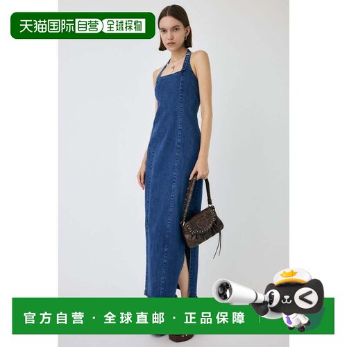 日本直邮MOUSSY 牛仔吊带连衣裙蓝色