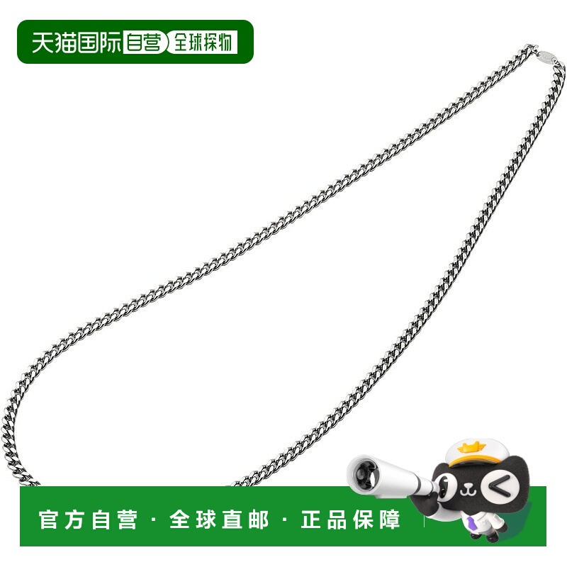 【日本直邮】法藤钛链项链 60cm 纯钛材质 银质配饰 喜黑 长度40-