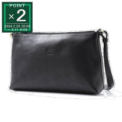 日本直邮IL BISONTE 女士经典肩包女 bsh092 pvx001 bk190b nero