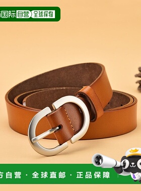 日本直邮florge 复古简约椭圆扣皮革腰带110cm [FL8218EW04622]