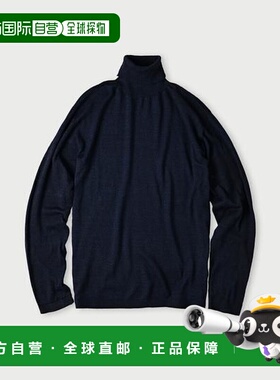 1h可退 日本直邮45R 全棉纱布908高领衫（靛蓝色）毛衣