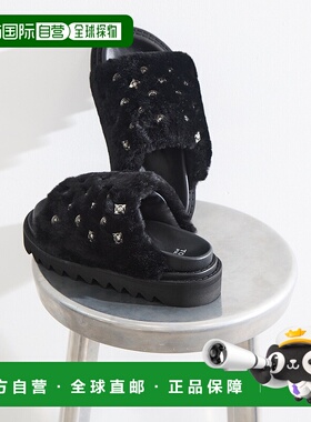 1h可退 日本直邮TOGA PULLA 女士 宽松设计 羊毛风格穆勒鞋 金属