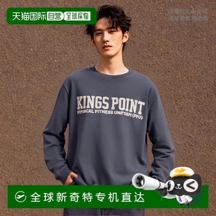 纯棉T恤 1h可退 POINT标志印花长袖 日本直邮SHIPS男士 11200 KINGS