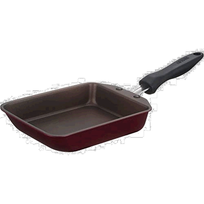 【日本直邮】Thermos膳魔师 Durable系列鸡蛋煎锅 13cm红色KFF-01