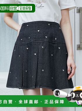 1h可退 日本直邮MAJESTIC LEGON女士牛仔布料百褶迷你裙裤 104205