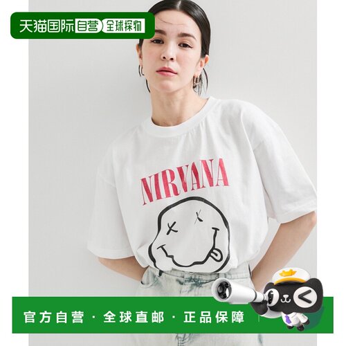1h可退 日本直邮GOOD ROCK SPEED女装 Nirvana微笑Logo棉质T恤 20