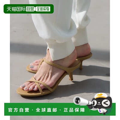 1h可退 日本直邮BARNYARDSTORM 女士 交叉带穆勒凉鞋 牛皮革 6623