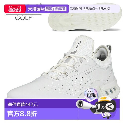 日本直邮ECCO BIOM C4 Lace 男士防水无钉高尔夫球鞋 型号 130404