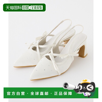 日本直邮NICE CLAUP 女士 交叉丝带后搭扣高跟鞋 0162130060凉鞋