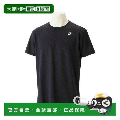 日本直邮Asics SS25 百搭舒适休闲短袖T恤 男款 黑色