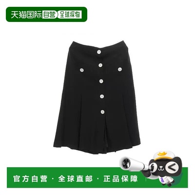 日本直邮中古Prada普拉达女A级95新skirt裙子帆布裙子黑色半身裙