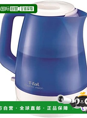 【日本直邮】T-fal厨房电器大容量电热水壶1.5L蓝色操作简单