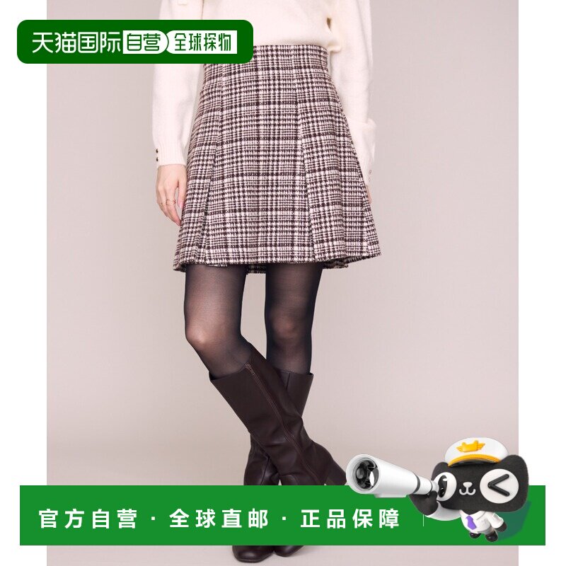 MISCH MASCH 女装 秋冬新款格纹褶裥迷你裙 MM647202